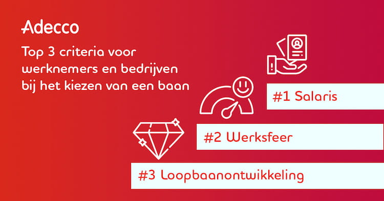 Top 3 criteria voor werknemers