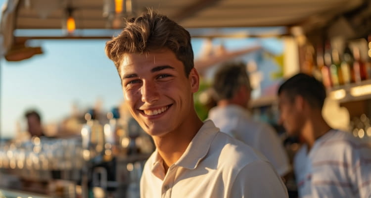 man werkt in de horeca als zzp'er